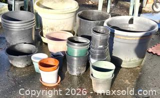 MaxSold Auction: Plant Pots for Outdoor Gardening - Burnaby (British Columbia, Canada) SELLER MANAGED Downsizing Online Auction - Claude Avenue