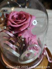 MaxSold Auction: Real Rose in case/  wooden music "box" - Burnaby (British Columbia, Canada) SELLER MANAGED Downsizing Online Auction - Claude Avenue