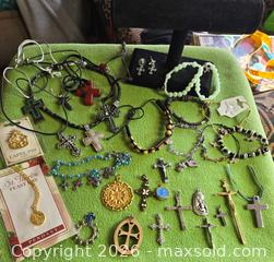 MaxSold Auction: Religious Jewelry.  Crosses, Pendants, relic - Burnaby (British Columbia, Canada) SELLER MANAGED Downsizing Online Auction - Claude Avenue