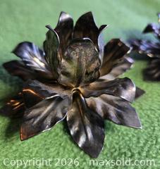 MaxSold Auction: Silver Plated Floral leaf candle holder pair - Burnaby (British Columbia, Canada) SELLER MANAGED Downsizing Online Auction - Claude Avenue