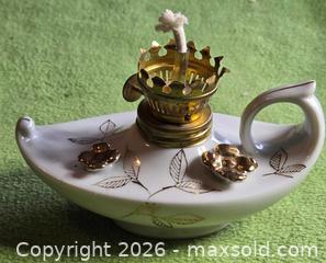 MaxSold Auction: Vintage ceramic genie oil lamp - Burnaby (British Columbia, Canada) SELLER MANAGED Downsizing Online Auction - Claude Avenue