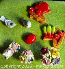 MaxSold Auction: Vintage Chalkware, porcelain flowers, birds, porcelain cat puncushion - Burnaby (British Columbia, Canada) SELLER MANAGED Downsizing Online Auction - Claude Avenue