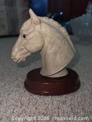 MaxSold Auction: Cream Horse Head Bust Sculpture on Stained Wood Base - Sarnia (Ontario, Canada) PARTNER MANAGED Downsizing Online Auction -  Palmerston Street