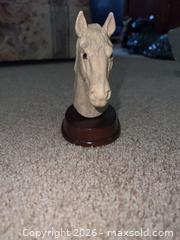 MaxSold Auction: Cream Horse Head Bust Sculpture on Stained Wood Base - Sarnia (Ontario, Canada) PARTNER MANAGED Downsizing Online Auction -  Palmerston Street