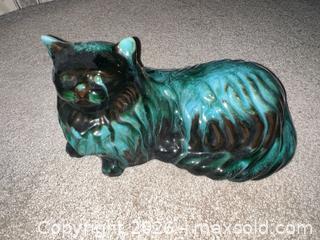 MaxSold Auction: Mid-Century Glazed Ceramic Cat Figurine, Black & Teal Drip Glaze - Sarnia (Ontario, Canada) PARTNER MANAGED Downsizing Online Auction -  Palmerston Street