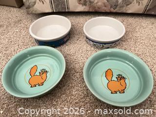 MaxSold Auction: Set of 4 Ceramic Cat Bowls with Cartoon Design - Sarnia (Ontario, Canada) PARTNER MANAGED Downsizing Online Auction -  Palmerston Street