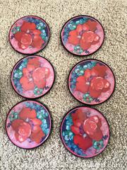 MaxSold Auction: Set of 6 Floral Round Drink Coasters with Matching Tin - Sarnia (Ontario, Canada) PARTNER MANAGED Downsizing Online Auction -  Palmerston Street