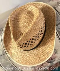 MaxSold Auction: Woven Straw Cowboy Western Hat with Gator Braid Hatband - Sarnia (Ontario, Canada) PARTNER MANAGED Downsizing Online Auction -  Palmerston Street