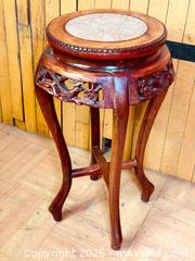 MaxSold Auction: Antique Chinese Rosewood Hand-Carved Marble-Top Pedestal Table Stand - Hamilton (Ontario, Canada) SELLER MANAGED Estate Sale Online Auction - Gertrude Street