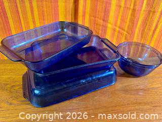 MaxSold Auction: Cobalt Blue Pyrex Baking Dishes - Hamilton (Ontario, Canada) SELLER MANAGED Estate Sale Online Auction - Gertrude Street