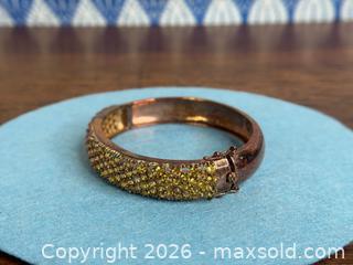 MaxSold Auction: Genuine Citrine Garnet Mixed Gemstone Rose Gold 925 Sterling Silver Bangle Bracelet - Hamilton (Ontario, Canada) SELLER MANAGED Estate Sale Online Auction - Gertrude Street
