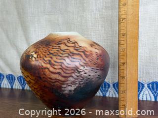MaxSold Auction: Horsehair Raku Ceramic Vase. - Hamilton (Ontario, Canada) SELLER MANAGED Estate Sale Online Auction - Gertrude Street