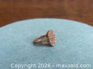 MaxSold Auction: Pink and White CZ Ring in Rose Gold Wash Sterling Silver - Hamilton (Ontario, Canada) SELLER MANAGED Estate Sale Online Auction - Gertrude Street