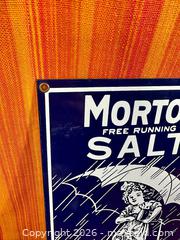 MaxSold Auction: Porcelain Enamel Morton's Salt Advertising Sign - Hamilton (Ontario, Canada) SELLER MANAGED Estate Sale Online Auction - Gertrude Street