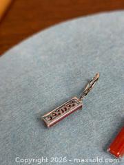 MaxSold Auction: Red Coral Gemstone Drop Sterling Silver Earrings - Hamilton (Ontario, Canada) SELLER MANAGED Estate Sale Online Auction - Gertrude Street