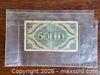 MaxSold Auction: Saxony 5000 Mark - 1923 Banknote - Hamilton (Ontario, Canada) SELLER MANAGED Estate Sale Online Auction - Gertrude Street
