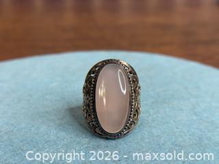 MaxSold Auction: Sterling Silver + Pink Rose Quartz Statement Ring - Hamilton (Ontario, Canada) SELLER MANAGED Estate Sale Online Auction - Gertrude Street