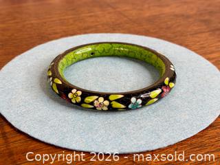 MaxSold Auction: Vintage Chinese Cloisonné Black And Green Bangle Bracelet - Hamilton (Ontario, Canada) SELLER MANAGED Estate Sale Online Auction - Gertrude Street