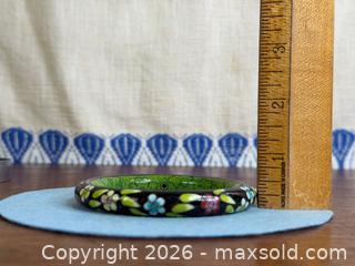 MaxSold Auction: Vintage Chinese Cloisonné Black And Green Bangle Bracelet - Hamilton (Ontario, Canada) SELLER MANAGED Estate Sale Online Auction - Gertrude Street