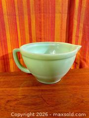 MaxSold Auction: Vintage Jadeite Mixing Pour Spout Bowl - Hamilton (Ontario, Canada) SELLER MANAGED Estate Sale Online Auction - Gertrude Street