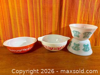 MaxSold Auction: Vintage PYREX and Fire Proof Glass Mixing Bowls - Hamilton (Ontario, Canada) SELLER MANAGED Estate Sale Online Auction - Gertrude Street