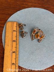 MaxSold Auction: Vintage Scottish Thistle Sterling Silver Brooch + Earrings - Hamilton (Ontario, Canada) SELLER MANAGED Estate Sale Online Auction - Gertrude Street