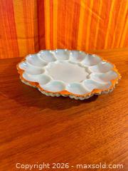MaxSold Auction: Vtg Anchor Hocking Fire King Deviled Egg Serving Plate - Hamilton (Ontario, Canada) SELLER MANAGED Estate Sale Online Auction - Gertrude Street