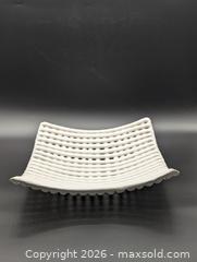 MaxSold Auction: Ceramic Woven-Look Square Serving Tray - Cobourg (Ontario, Canada) SELLER MANAGED Moving Online Auction - Burnham Street