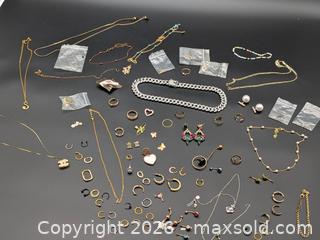 MaxSold Auction: Lot of Gold- and Silver-Toned Jewelry #6 (Rings, Cuff Links, Necklaces, Earrings, Charms, & more!) - Cobourg (Ontario, Canada) SELLER MANAGED Moving Online Auction - Burnham Street