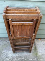 MaxSold Auction: 4 Midcentury Vintage Wooden Folding Chairs - Oxnard (California, USA) PARTNER MANAGED Estate Sale Online Auction - West Fifth Street