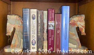 MaxSold Auction: Marble Trojan Horse Head Bookends & Books - Oxnard (California, USA) PARTNER MANAGED Estate Sale Online Auction - West Fifth Street
