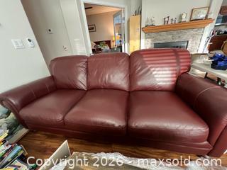 MaxSold Auction: Natuzzi Leather Couch - Oxnard (California, USA) PARTNER MANAGED Estate Sale Online Auction - West Fifth Street