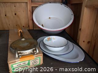 MaxSold Auction: Pizzelle Iron & Enamelware Pieces - Oxnard (California, USA) PARTNER MANAGED Estate Sale Online Auction - West Fifth Street