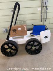 MaxSold Auction: Seamule Beach Cart with Rod Holder & Saddle Bag - Oxnard (California, USA) PARTNER MANAGED Estate Sale Online Auction - West Fifth Street