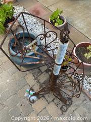 MaxSold Auction: Spiral Staircase Wrought Iron Plant Stand - Oxnard (California, USA) PARTNER MANAGED Estate Sale Online Auction - West Fifth Street