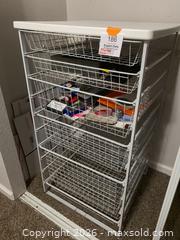 MaxSold Auction: Tall Metal Wire Rack Storage Solution  - Oxnard (California, USA) PARTNER MANAGED Estate Sale Online Auction - West Fifth Street