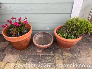 MaxSold Auction: Three Terracotta Planters - Oxnard (California, USA) PARTNER MANAGED Estate Sale Online Auction - West Fifth Street