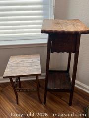 MaxSold Auction: Two Wood Plant Stands - Oxnard (California, USA) PARTNER MANAGED Estate Sale Online Auction - West Fifth Street