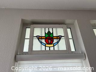 MaxSold Auction: Vintage Arts and Crafts Style Stained Glass Panel - Oxnard (California, USA) PARTNER MANAGED Estate Sale Online Auction - West Fifth Street