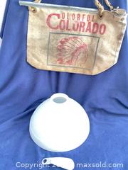 MaxSold Auction: Vintage Atlas Flax Waterbag & White Lamp Shade - Oxnard (California, USA) PARTNER MANAGED Estate Sale Online Auction - West Fifth Street