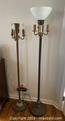 MaxSold Auction: Vintage Brass & Metal 4-Light Torchiere Floor Lamps - Oxnard (California, USA) PARTNER MANAGED Estate Sale Online Auction - West Fifth Street