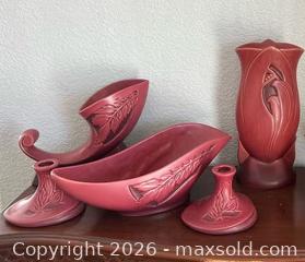 MaxSold Auction: Vintage Roseville USA Pottery Cornucopia Crimson Red and More - Oxnard (California, USA) PARTNER MANAGED Estate Sale Online Auction - West Fifth Street