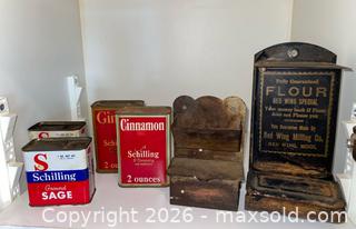 MaxSold Auction: Vintage Spice Tins & Match Holders - Oxnard (California, USA) PARTNER MANAGED Estate Sale Online Auction - West Fifth Street