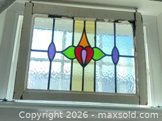 MaxSold Auction: Vintage Stained Glass Window Panel  - Oxnard (California, USA) PARTNER MANAGED Estate Sale Online Auction - West Fifth Street