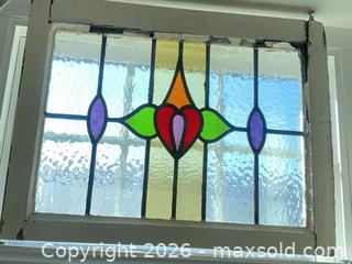 MaxSold Auction: Vintage Stained Glass Window Panel  - Oxnard (California, USA) PARTNER MANAGED Estate Sale Online Auction - West Fifth Street