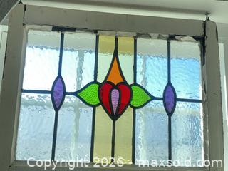 MaxSold Auction: Vintage Stained Glass Window Panel  - Oxnard (California, USA) PARTNER MANAGED Estate Sale Online Auction - West Fifth Street