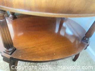 MaxSold Auction: Wooden Oval 2-Tier End Table - Oxnard (California, USA) PARTNER MANAGED Estate Sale Online Auction - West Fifth Street