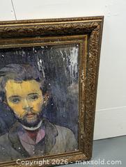 MaxSold Auction: Framed Portrait Painting on Canvas in Ornate Gilt Frame - Los Angeles (California, USA) SELLER MANAGED Downsizing Online Auction - W Jefferson Boulevard (STORAGE)