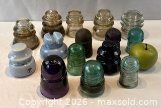 MaxSold Auction:  15 Vintage Glass and Ceramics Insulators. - Oakville (Ontario, Canada) PARTNER MANAGED Estate Sale Online Auction - Lakeshore Road West