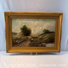 MaxSold Auction: 19th Century Farm Landscape with Sheep in the Barbizon School Style. Signed by Artist - Oakville (Ontario, Canada) PARTNER MANAGED Estate Sale Online Auction - Lakeshore Road West